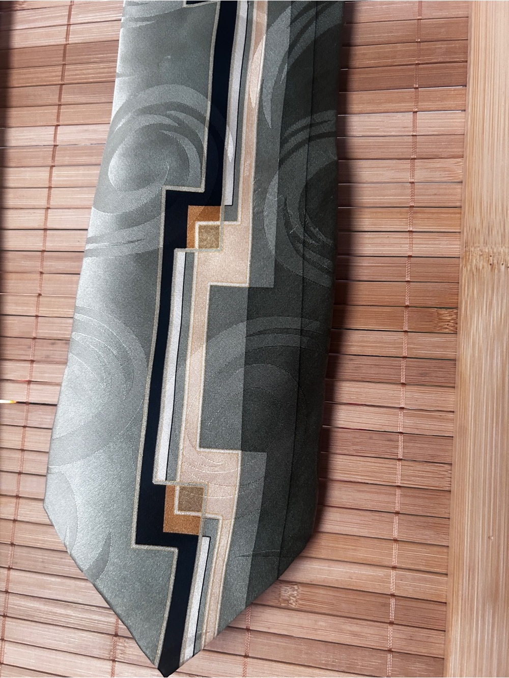 Vintage silk Tie geometric